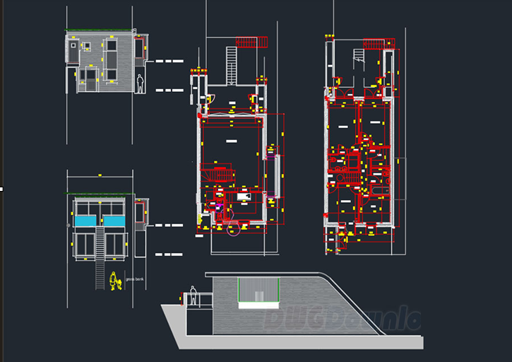 دانلود فایل اتوکد معماری خانه کوچک DWG | Mini House Architecture Dwg برای AutoCAD